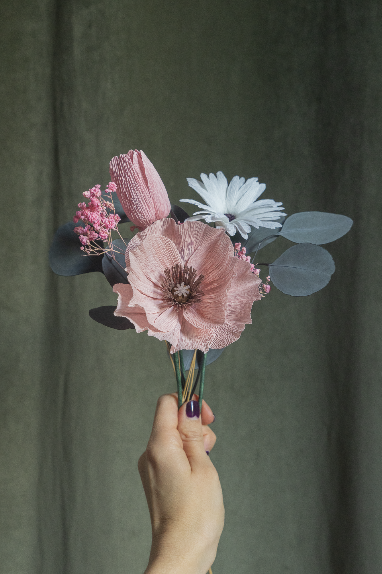 BOUQUETS VIEUX ROSE CLAIR