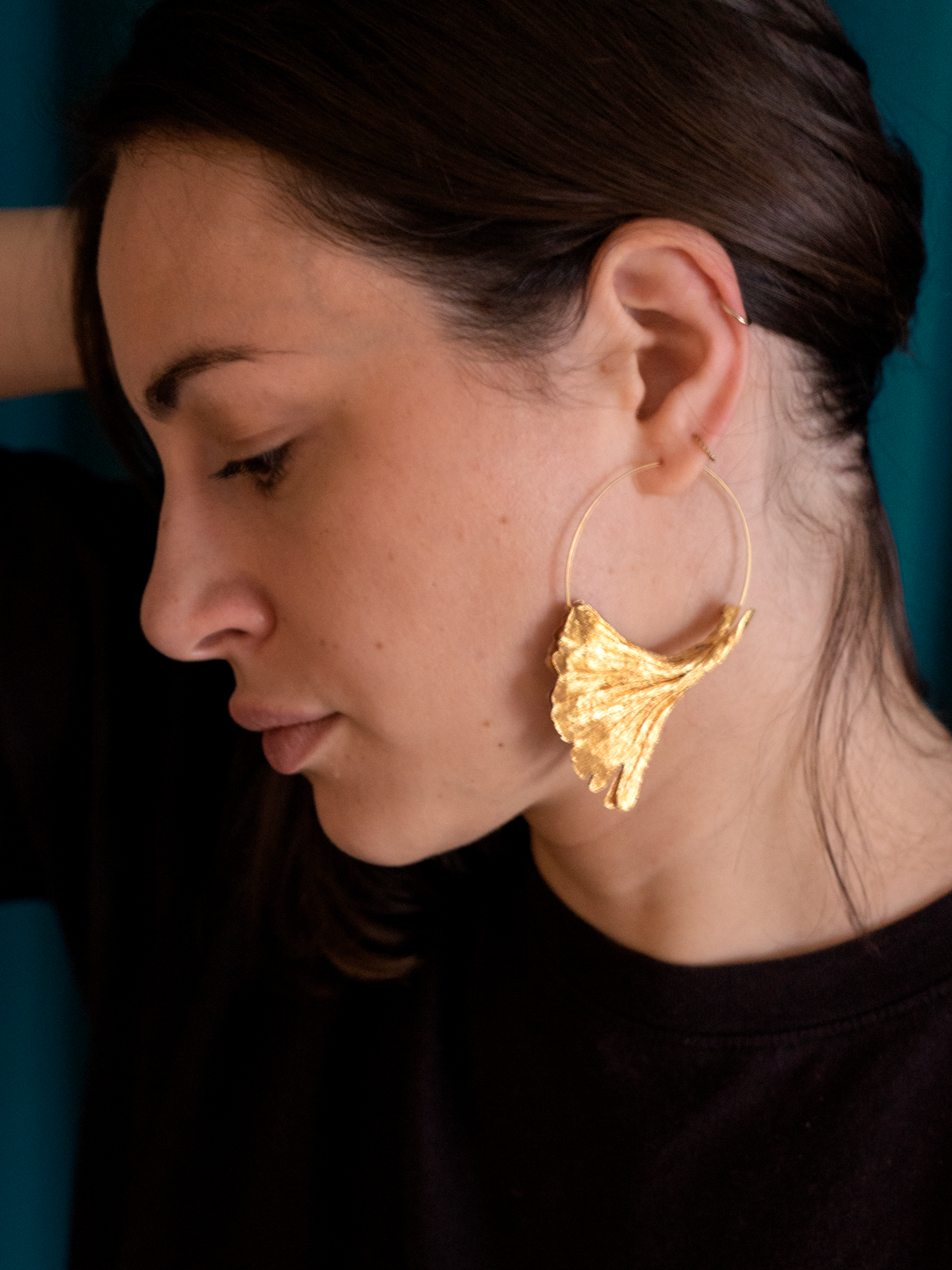 CRÉOLES GINKGO EN PAPIER