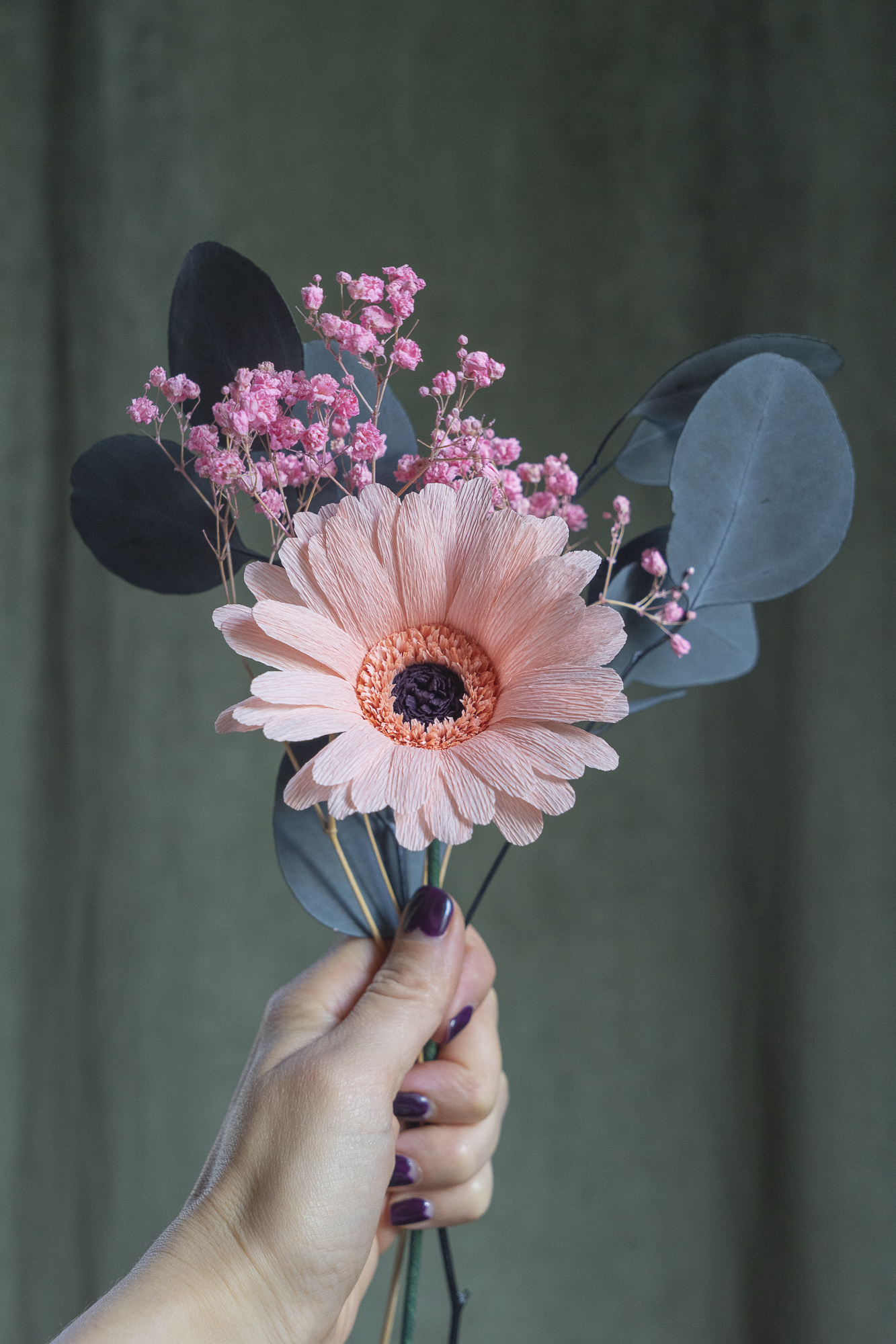 BOUQUETS PASTEL ROSE ORANGÉ
