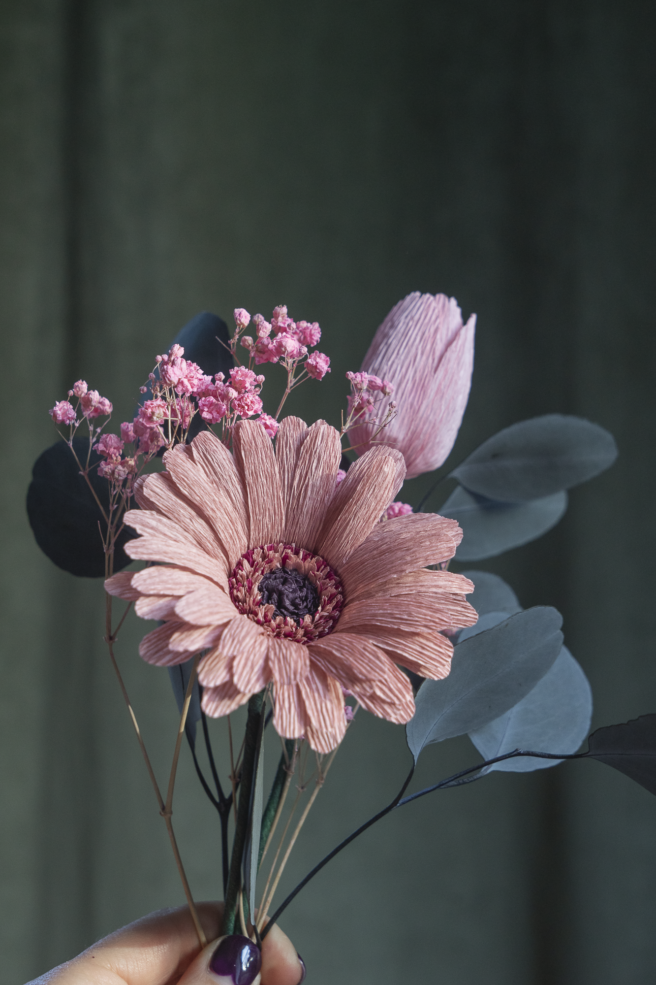 BOUQUETS VIEUX ROSE CLAIR