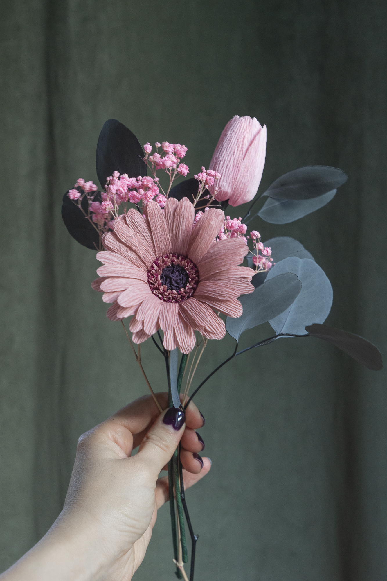 BOUQUETS VIEUX ROSE CLAIR