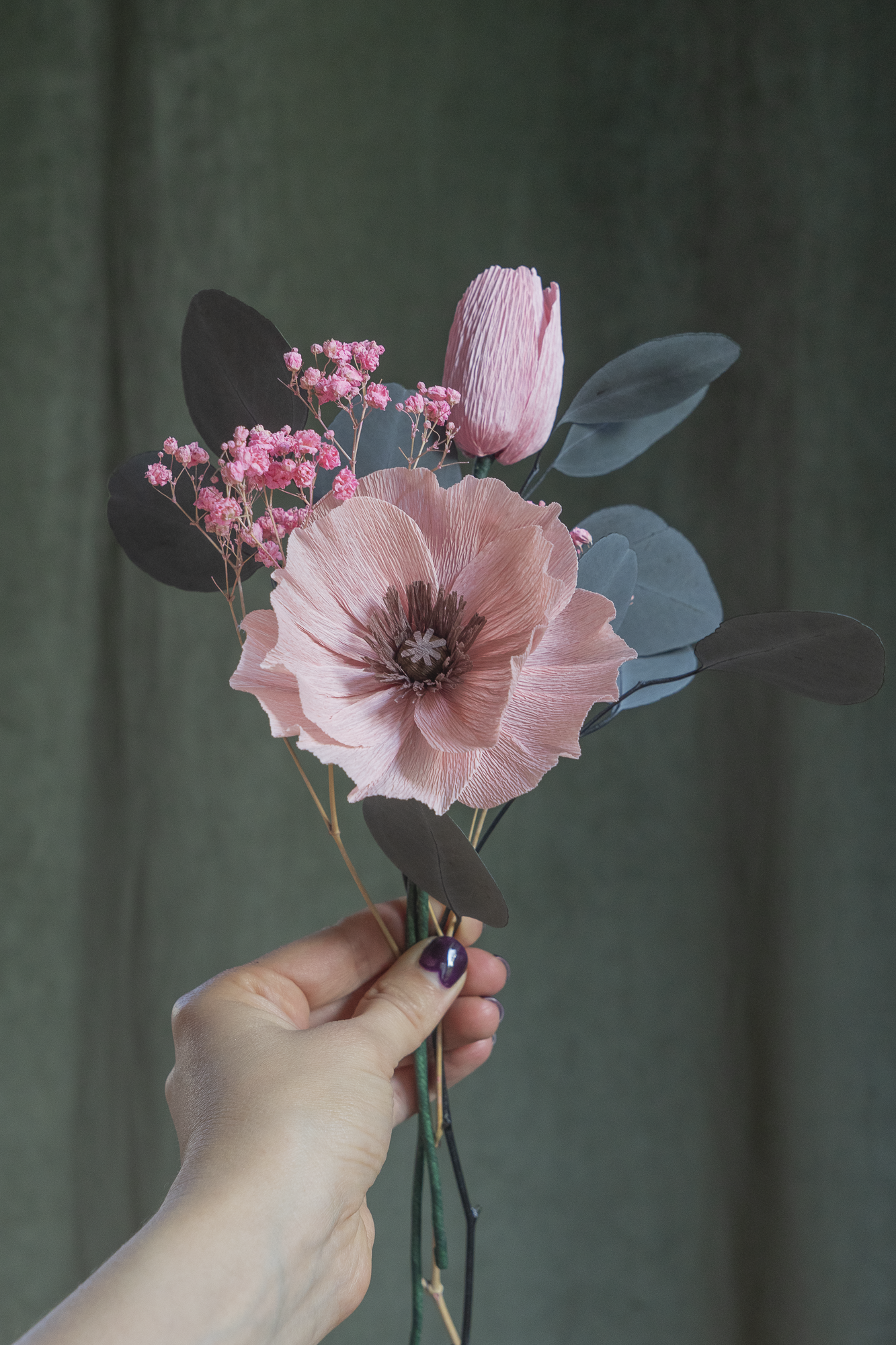 BOUQUETS VIEUX ROSE CLAIR