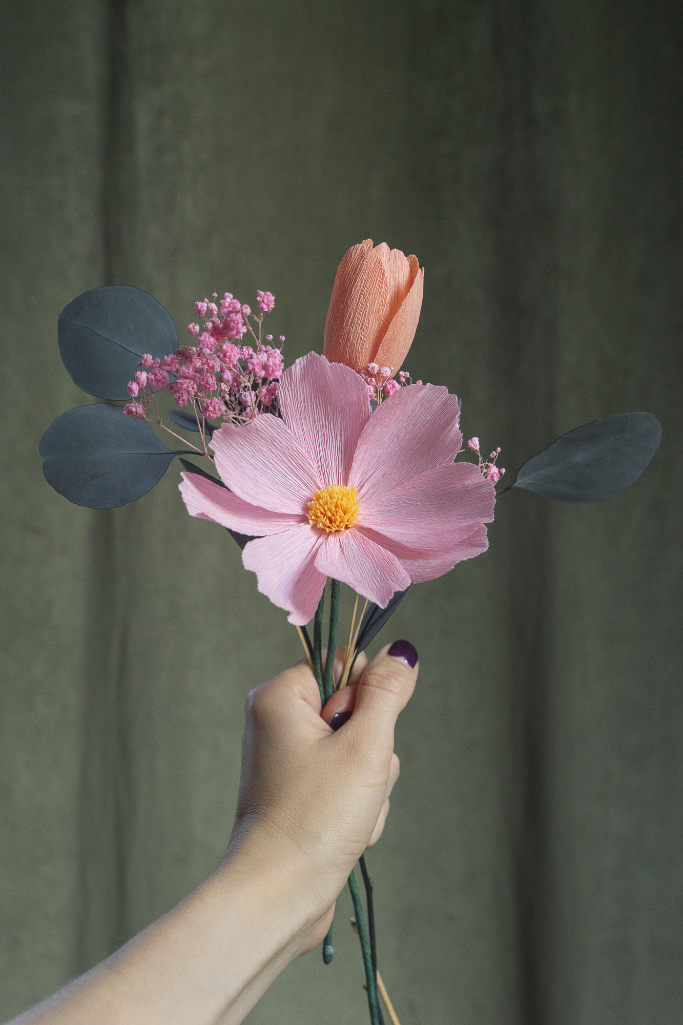 BOUQUETS PASTEL ROSE ORANGÉ