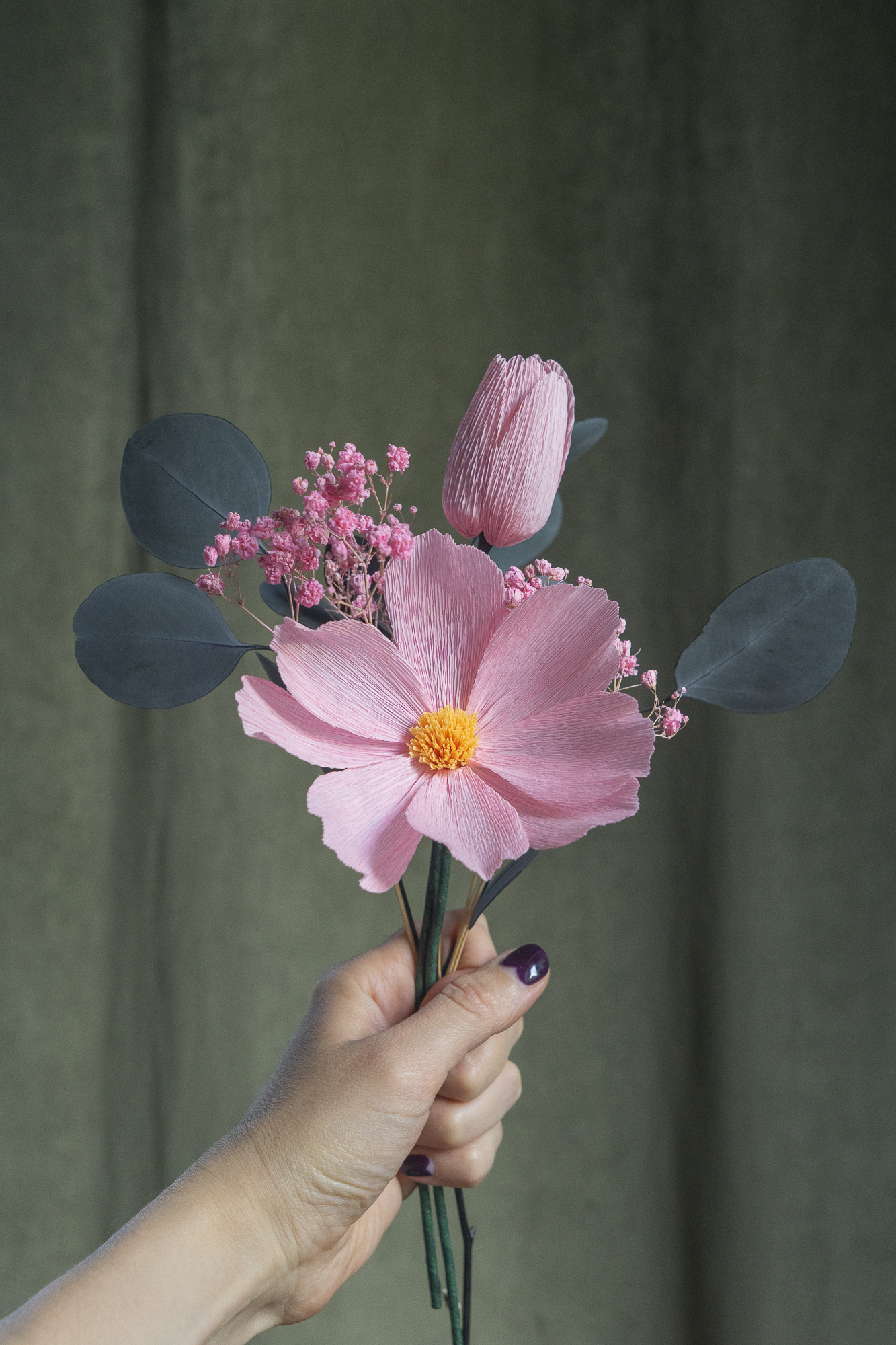 BOUQUETS PASTEL ROSE ORANGÉ