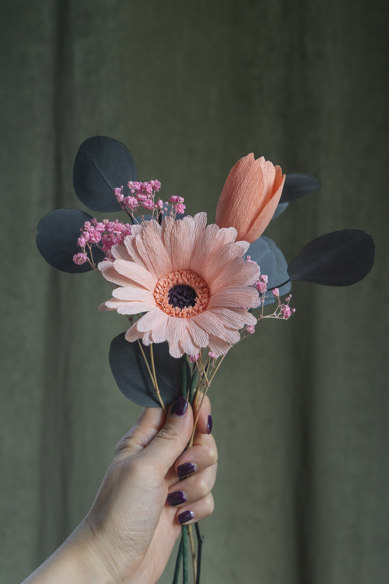 BOUQUETS PASTEL ROSE ORANGÉ