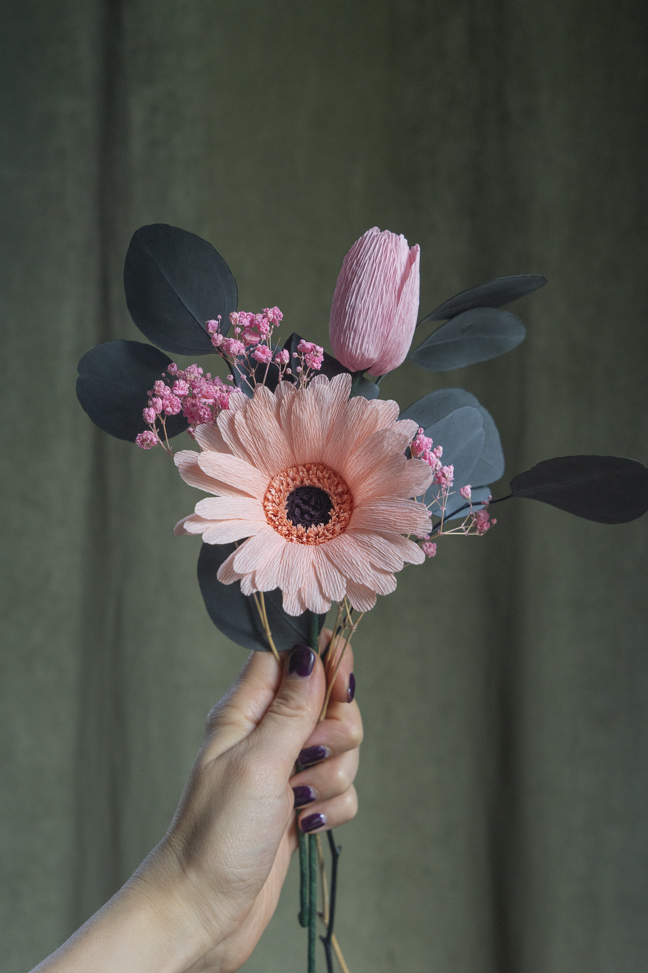 BOUQUETS PASTEL ROSE ORANGÉ