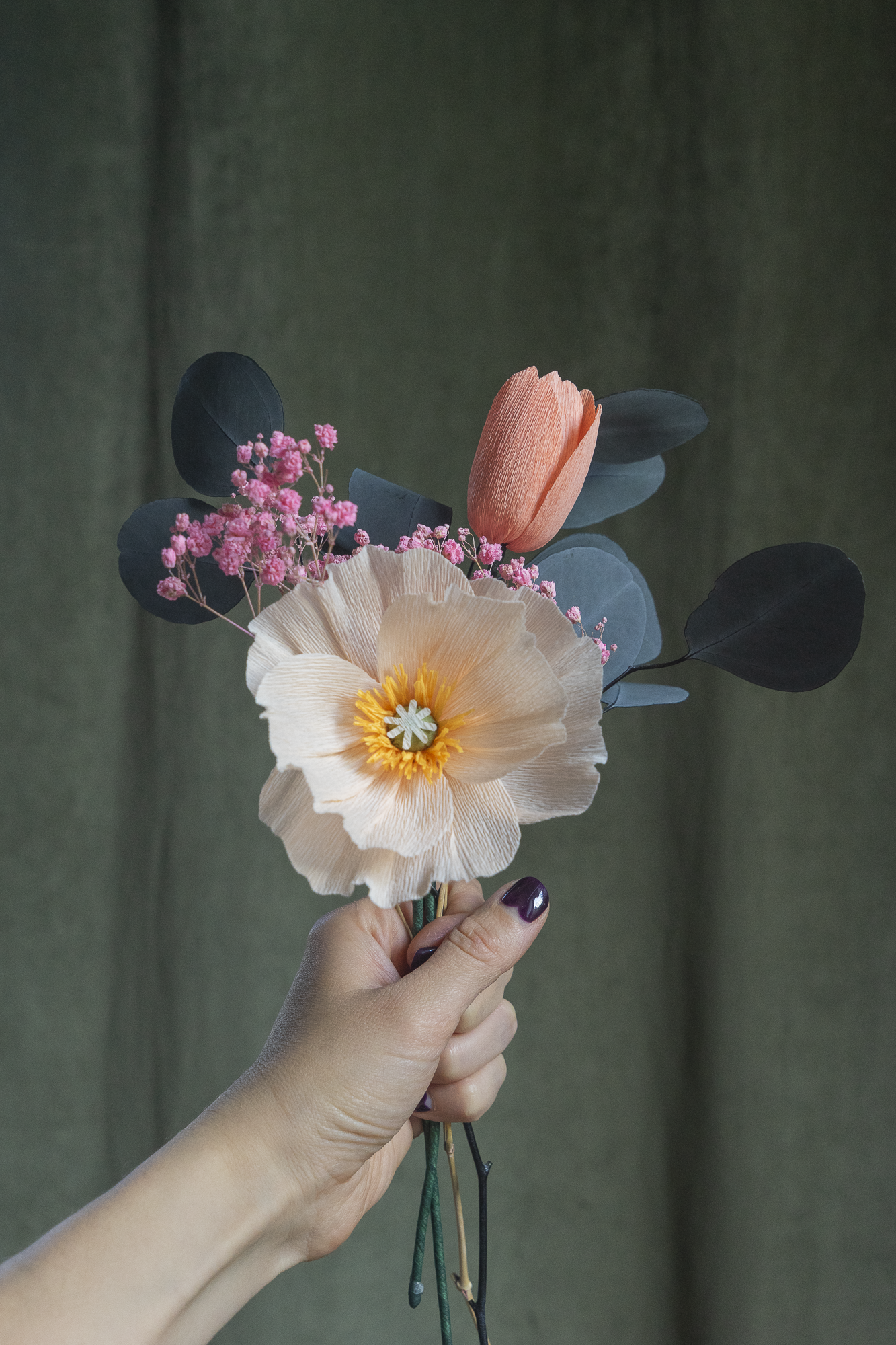 BOUQUETS PASTEL ROSE ORANGÉ