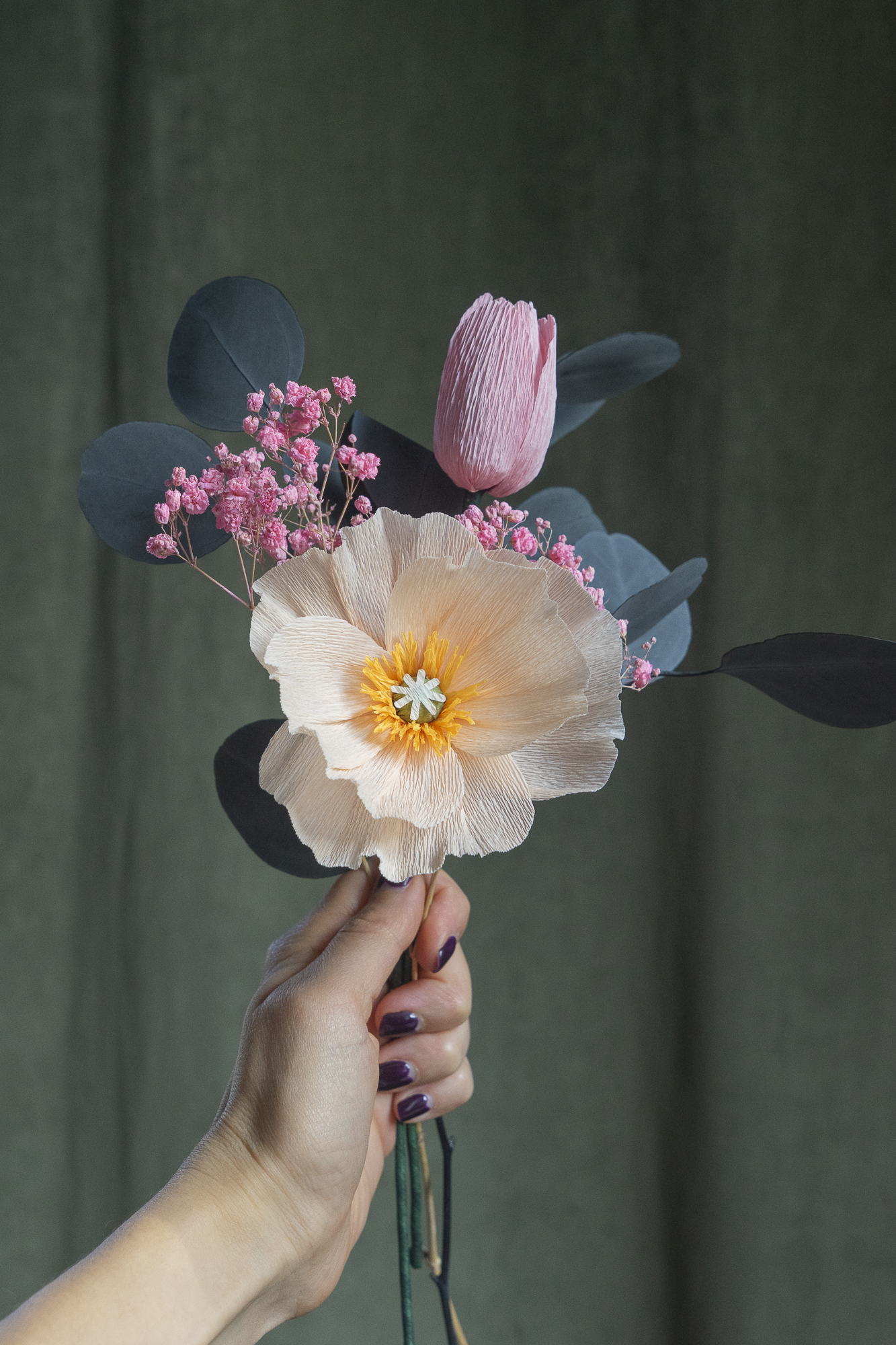 BOUQUETS PASTEL ROSE ORANGÉ