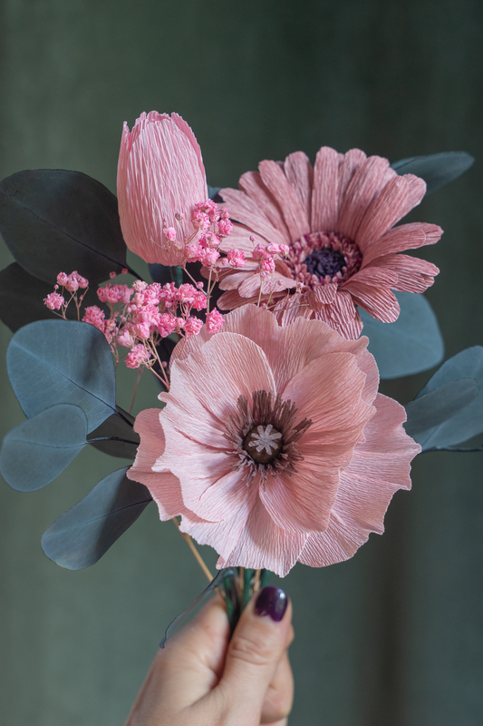 BOUQUETS VIEUX ROSE CLAIR