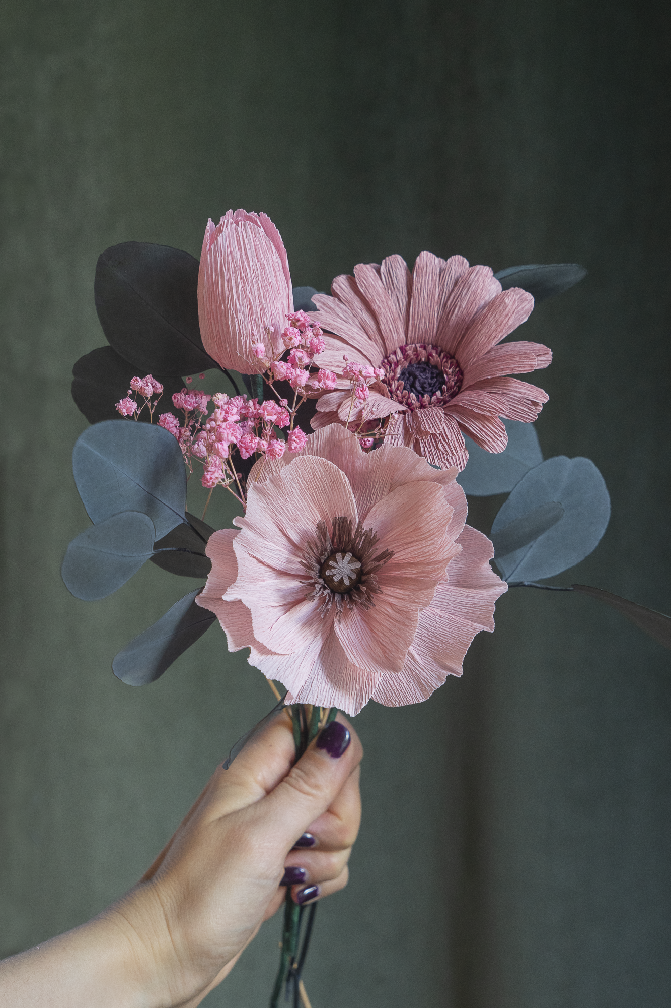 BOUQUETS VIEUX ROSE CLAIR