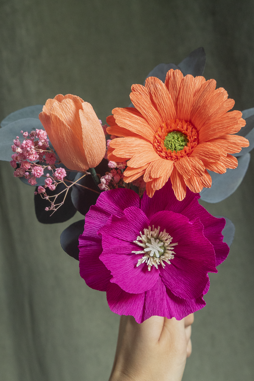 BOUQUETS ORANGE FUSHIA