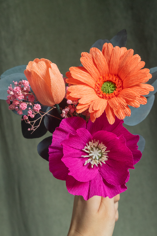 BOUQUETS ORANGE FUSHIA