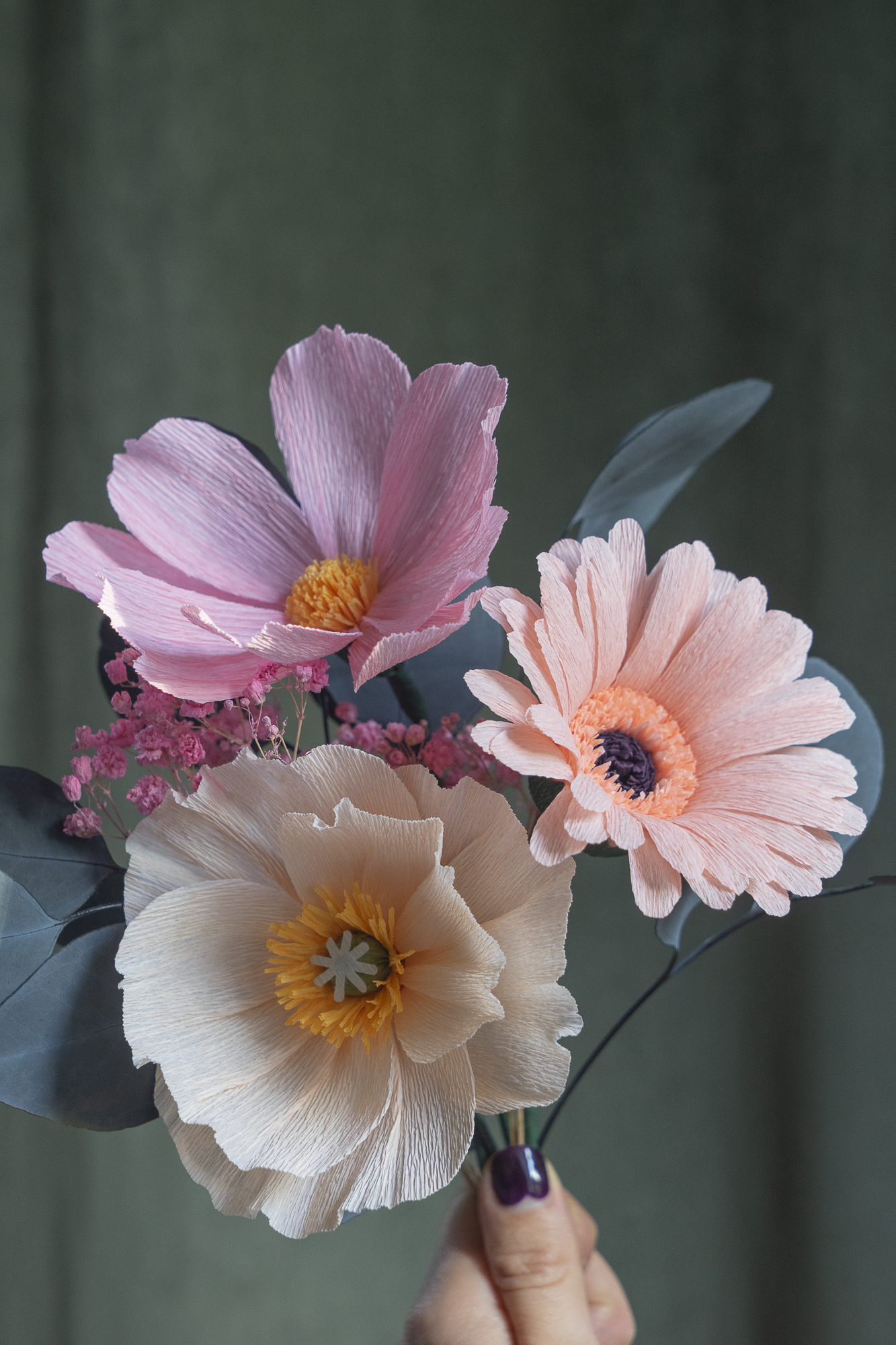 BOUQUETS PASTEL ROSE ORANGÉ