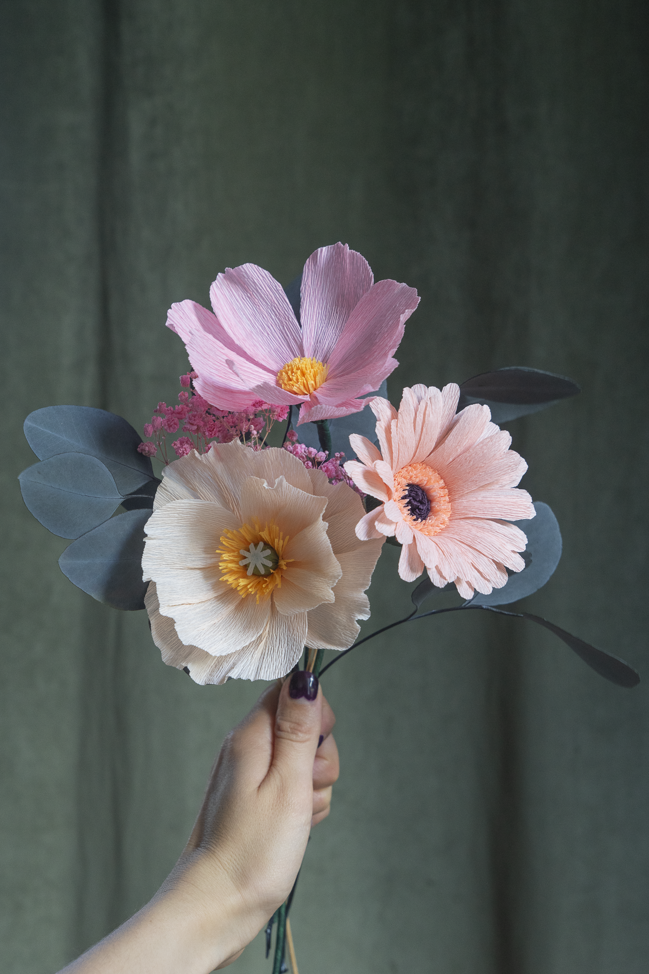 BOUQUETS PASTEL ROSE ORANGÉ