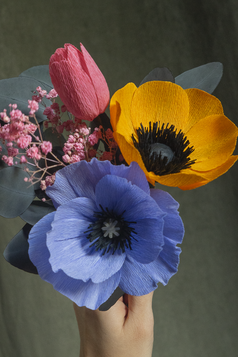 BOUQUETS BLEUS 1 À 3 FLEURS