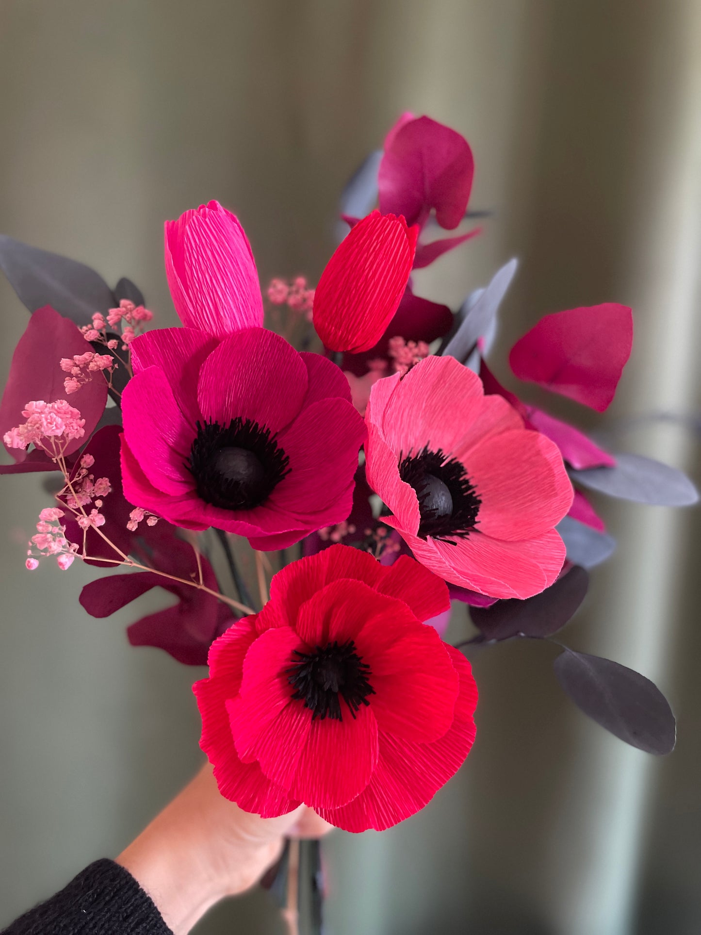 BOUQUETS 1 À 5 FLEURS ROUGE FUSHIA