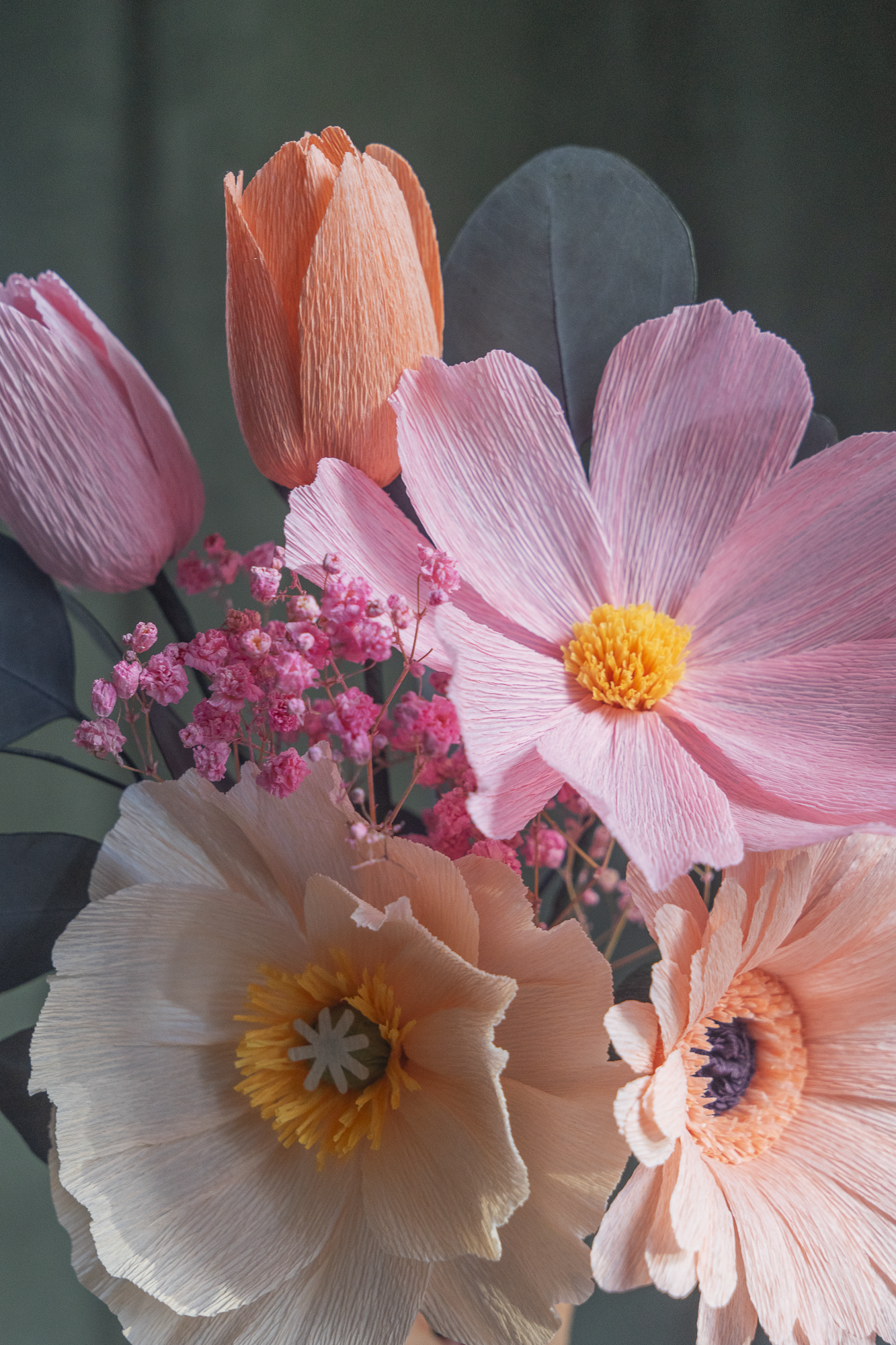 BOUQUETS PASTEL ROSE ORANGÉ