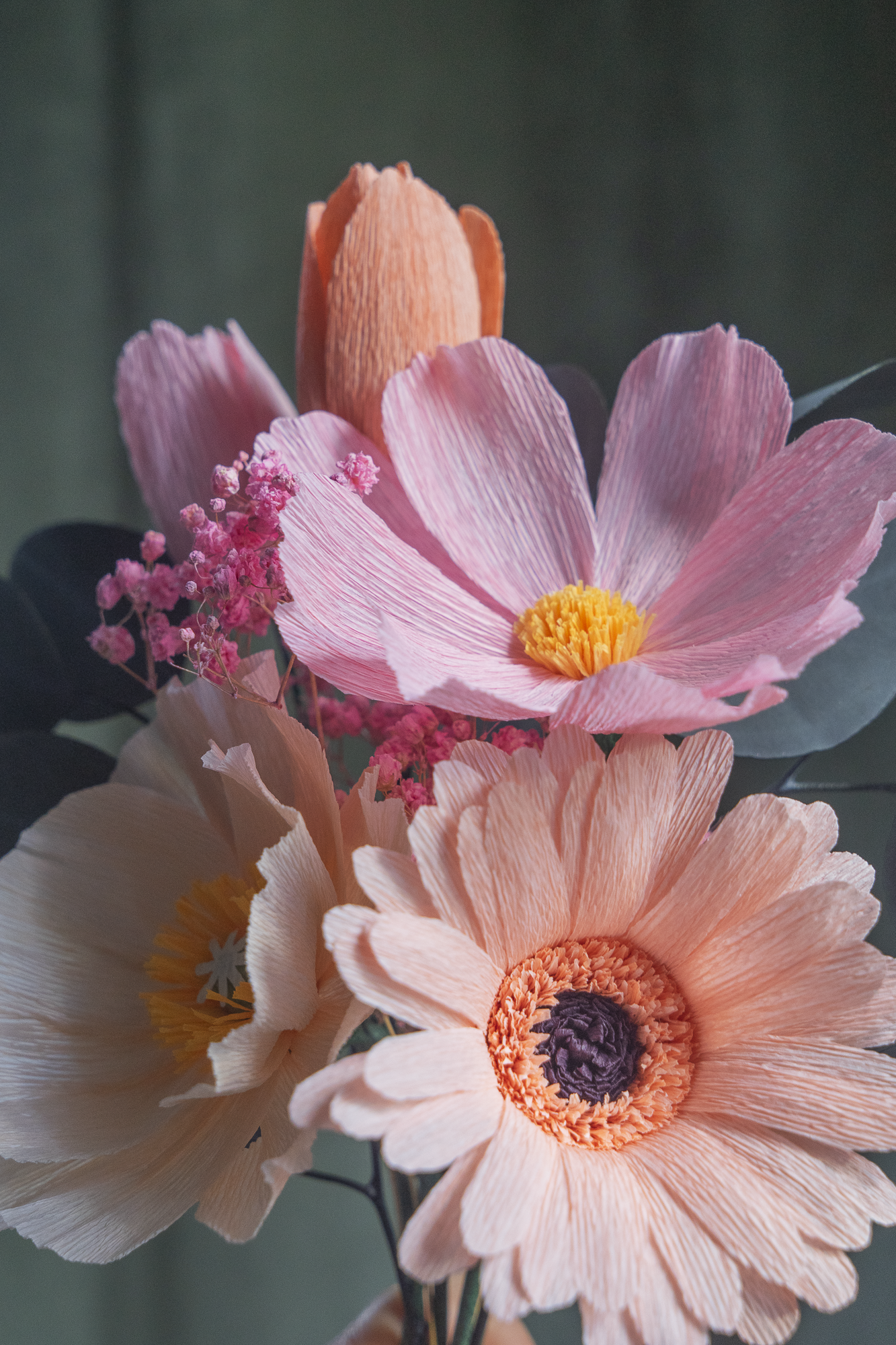 BOUQUETS PASTEL ROSE ORANGÉ