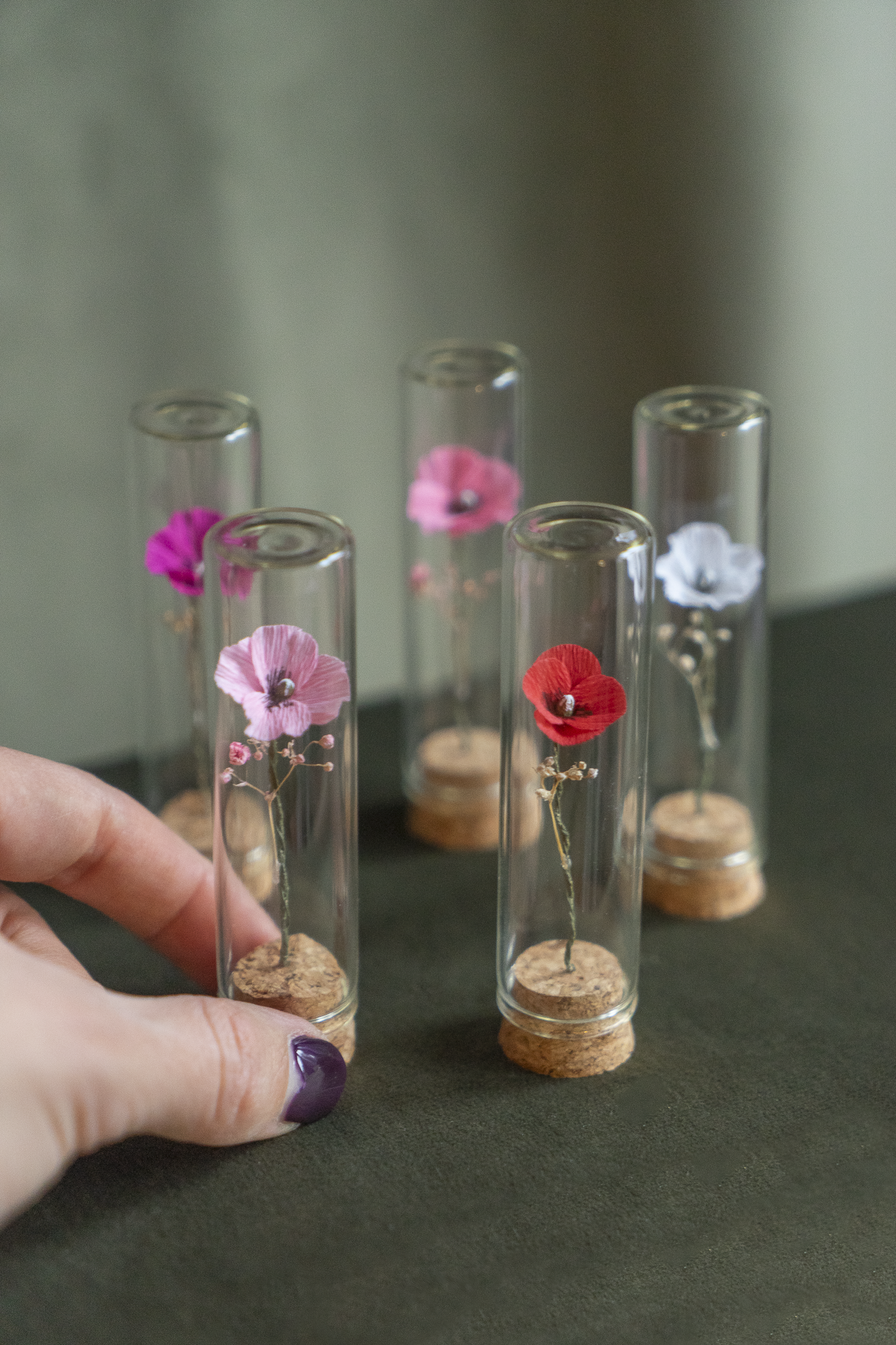 MINI CLOCHE FLEUR EN PAPIER