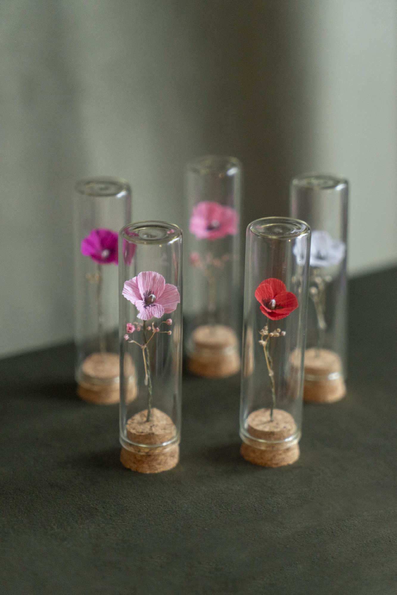 MINI CLOCHE FLEUR EN PAPIER