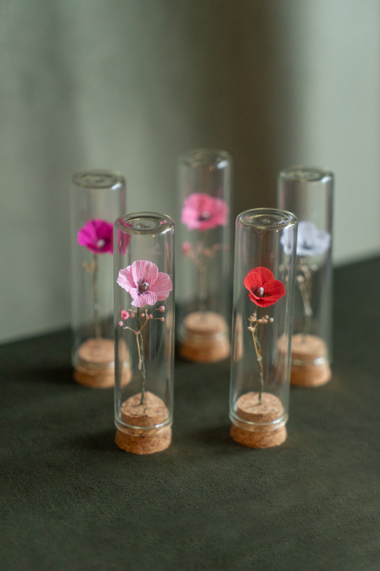 MINI CLOCHE FLEUR EN PAPIER