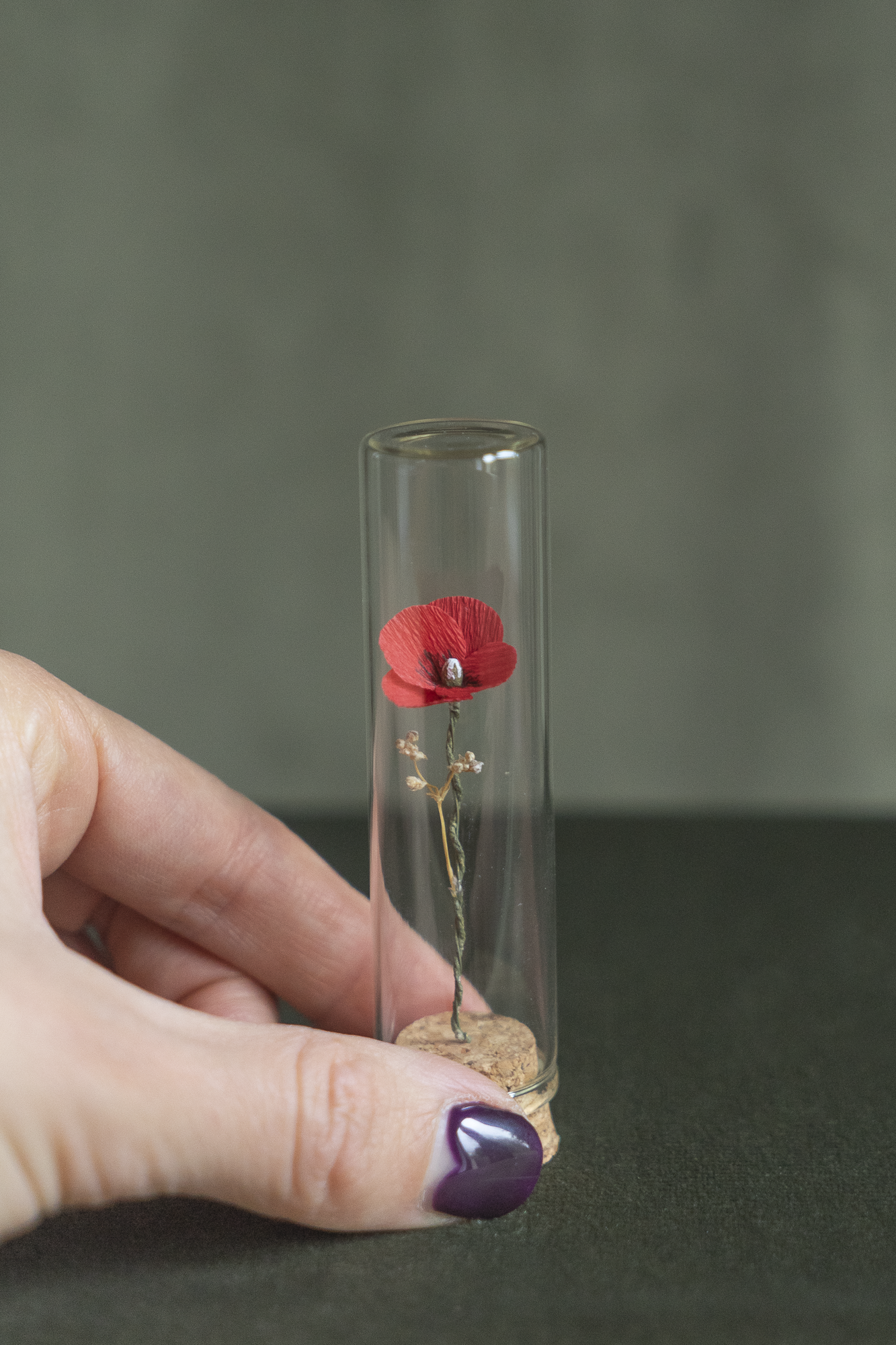 MINI CLOCHE FLEUR EN PAPIER