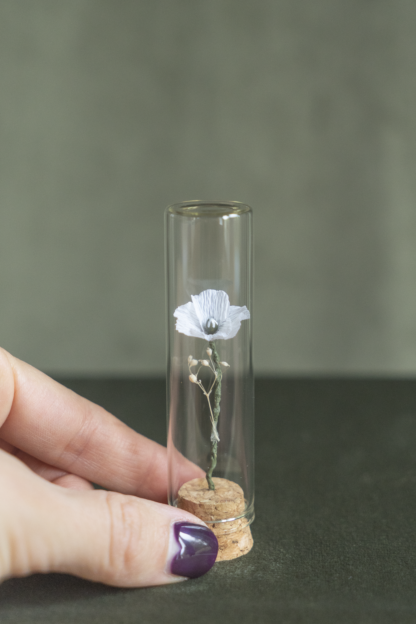 MINI CLOCHE FLEUR EN PAPIER
