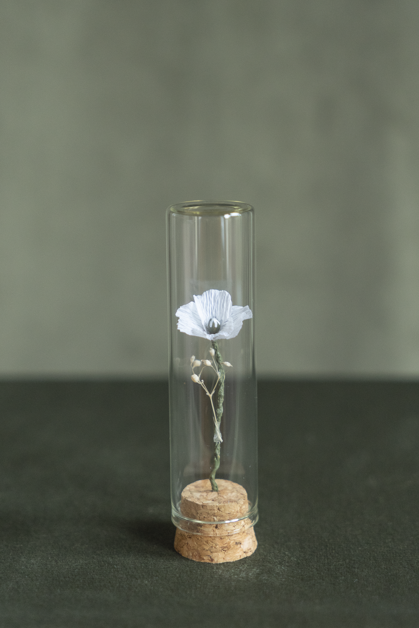 MINI CLOCHE FLEUR EN PAPIER