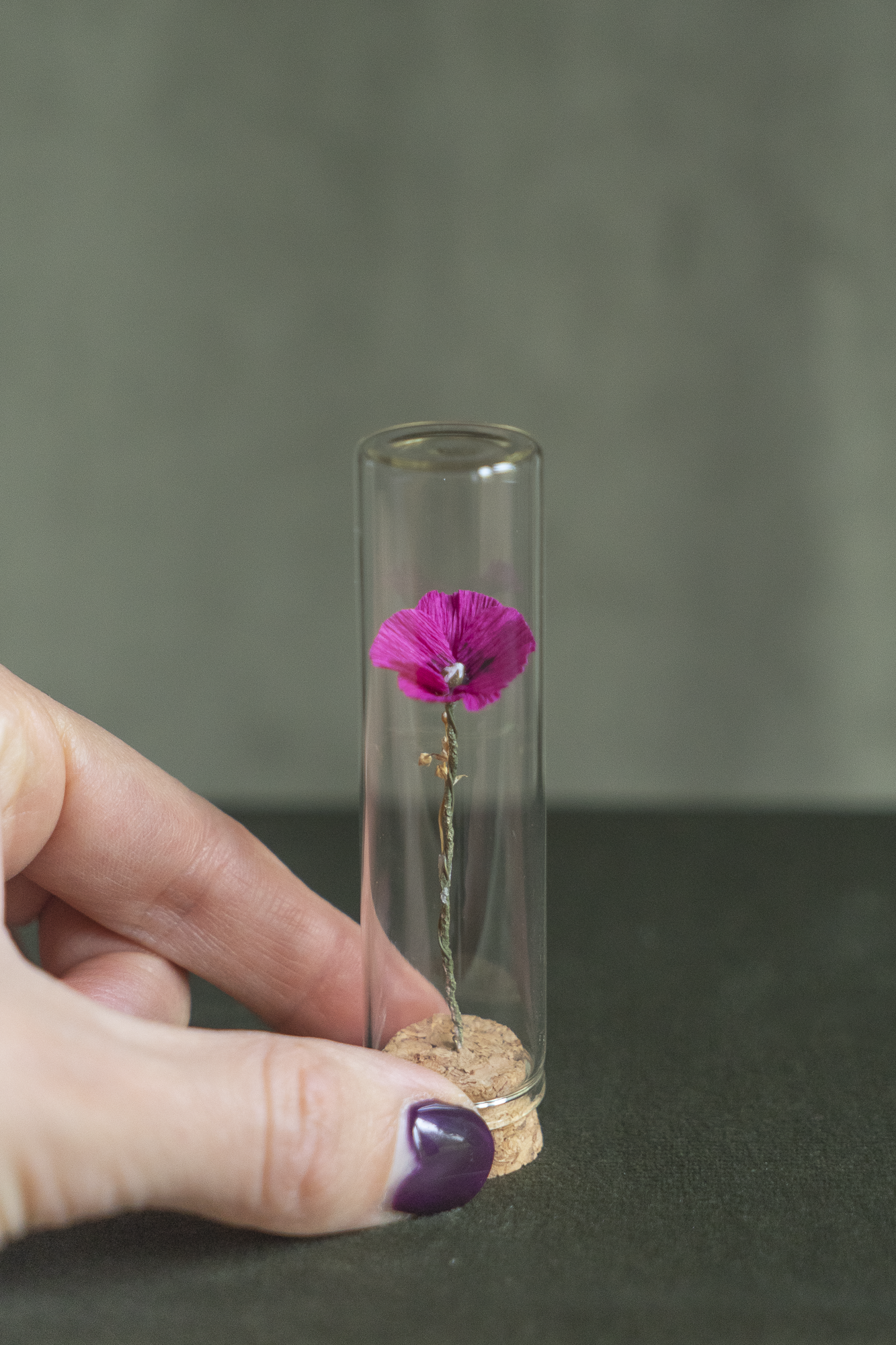 MINI CLOCHE FLEUR EN PAPIER