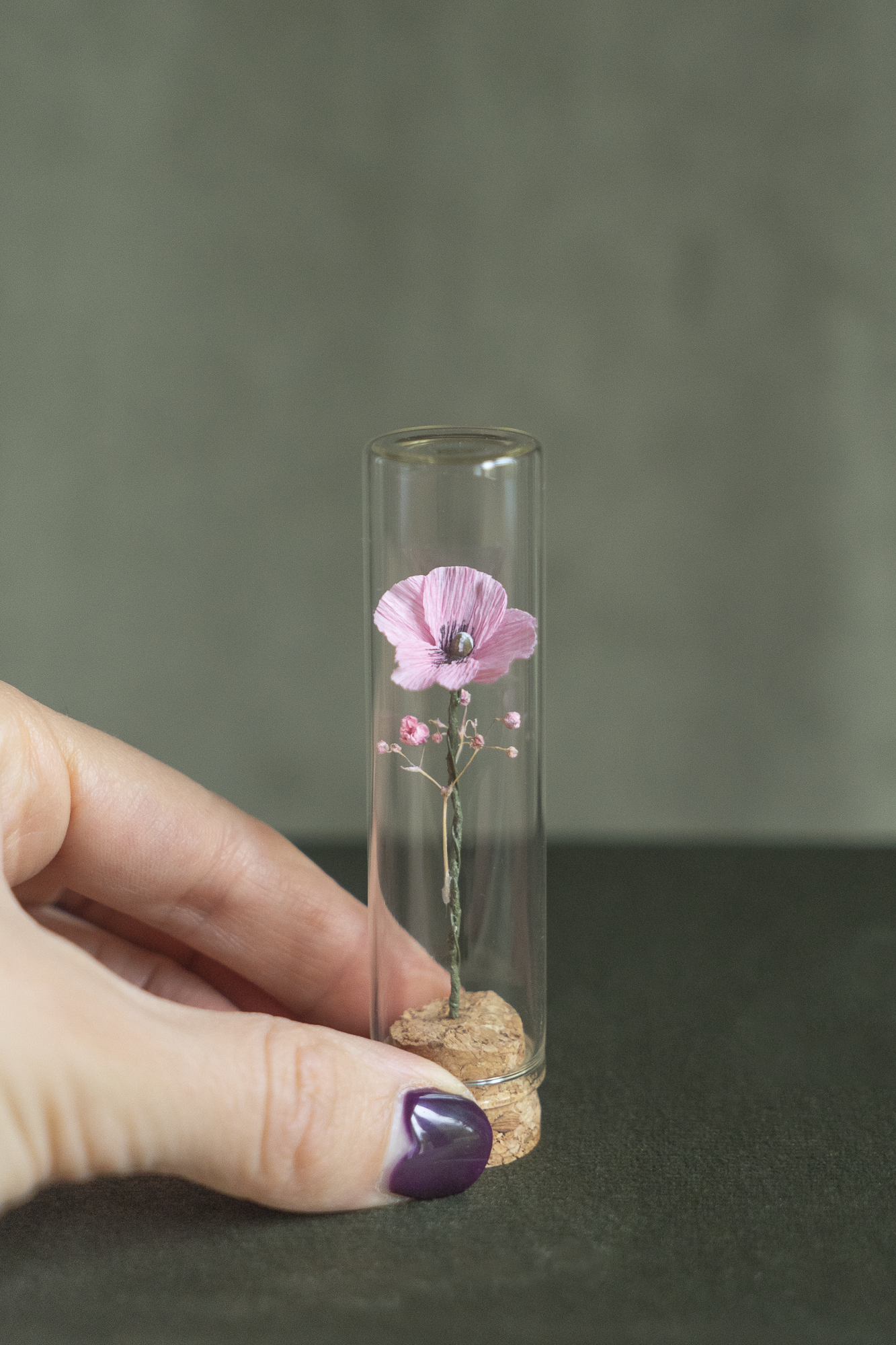 MINI CLOCHE FLEUR EN PAPIER