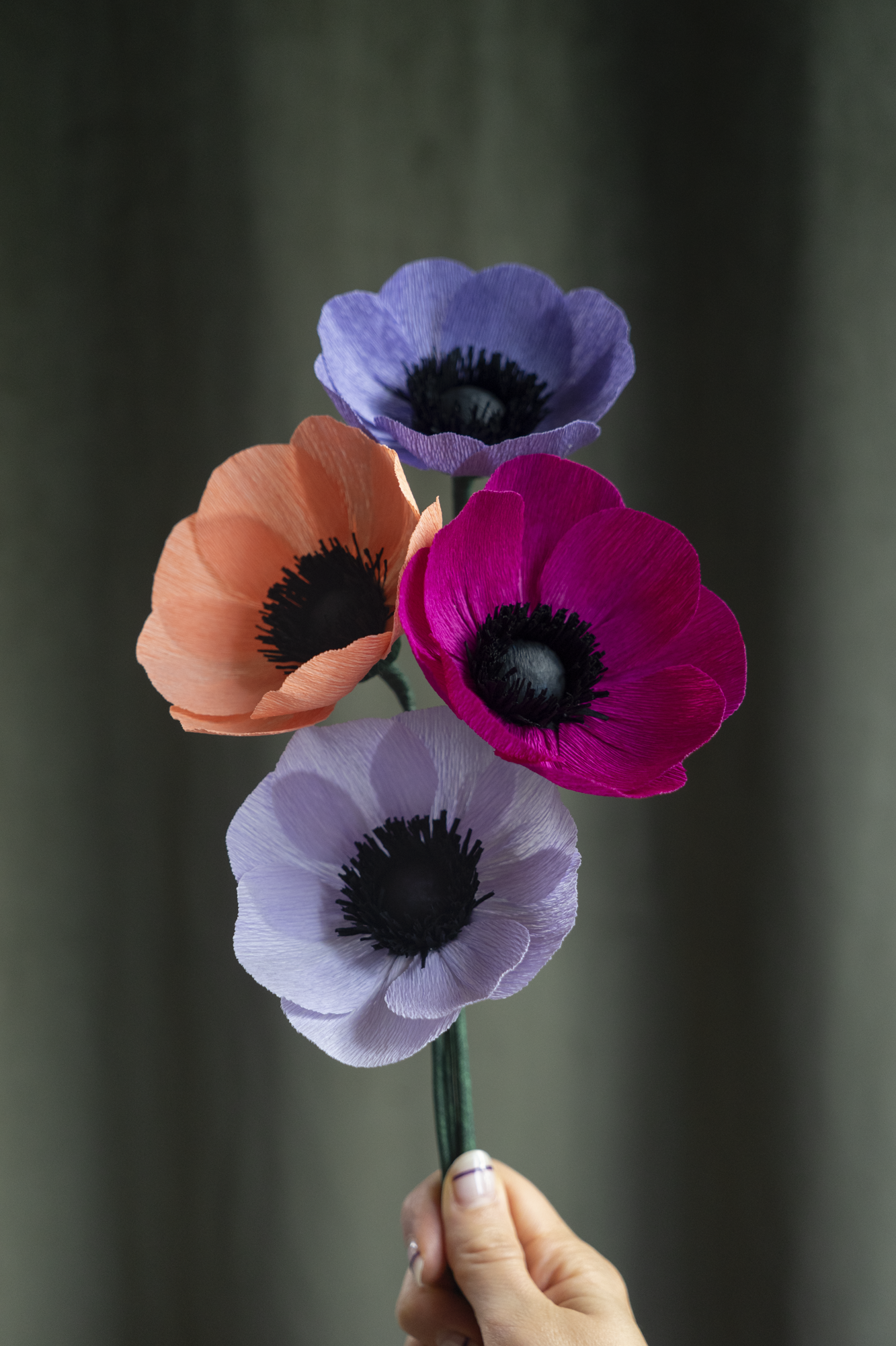 FLEUR EN PAPIER - ANÉMONE