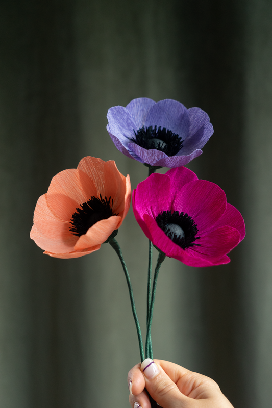 FLEUR EN PAPIER - ANÉMONE